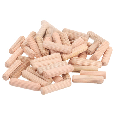 Harfington Uxcell 100 Pcs Wooden Dowel Pins, 10 x 40mm (0.39 x 1.57 Inch) Wood Dowels Rods