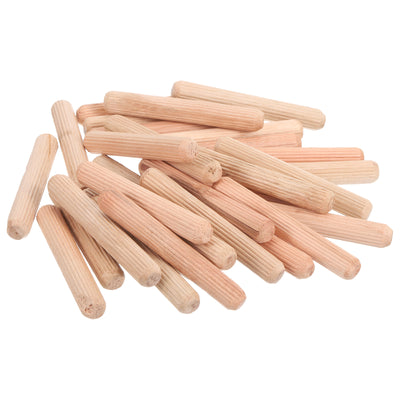 Harfington Uxcell 50 Pcs Wooden Dowel Pins, 10 x 70mm (0.39 x 2.76 Inch) Wood Dowels Rods