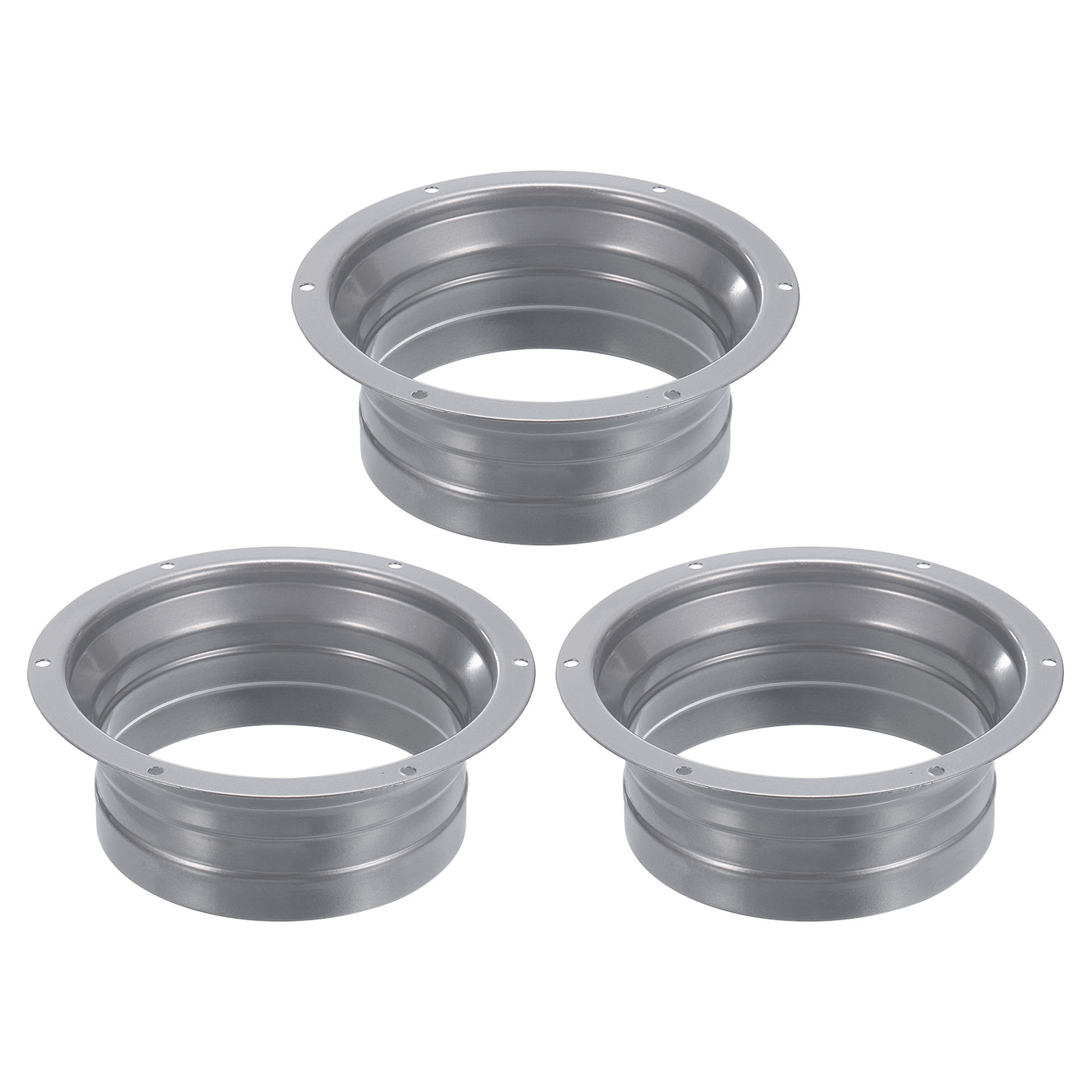 Harfington 5 Inch Duct Connector Flange Straight Pipe Flange Round Ventilation Duct, 3 Pcs