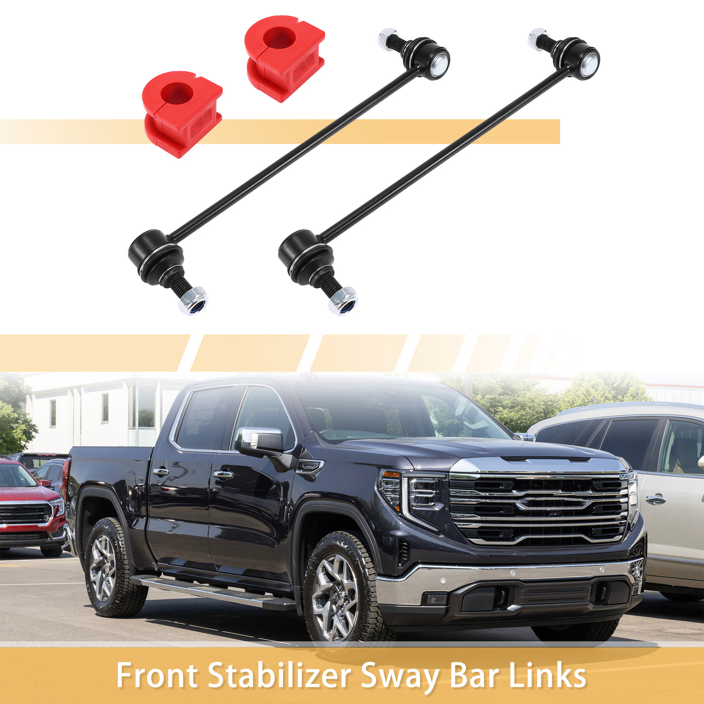 X AUTOHAUX 1 Set Front Sway Bar Links Stabilizer Link Kit with Bushing for GMC Terrain for Chevrolet Equinox Suspension Kit No.15779960/15779961/25918986