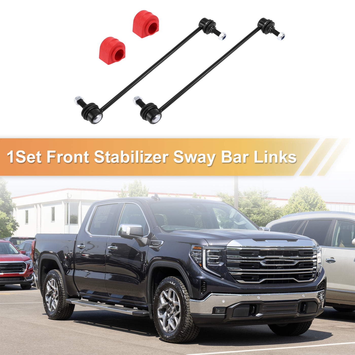 X AUTOHAUX 1 Set Front Sway Bar Links Stabilizer Link Kit with Bushing for GMC Acadia for Chevrolet Traverse Suspension Kit No.K750155/20905104/15905569/15837427