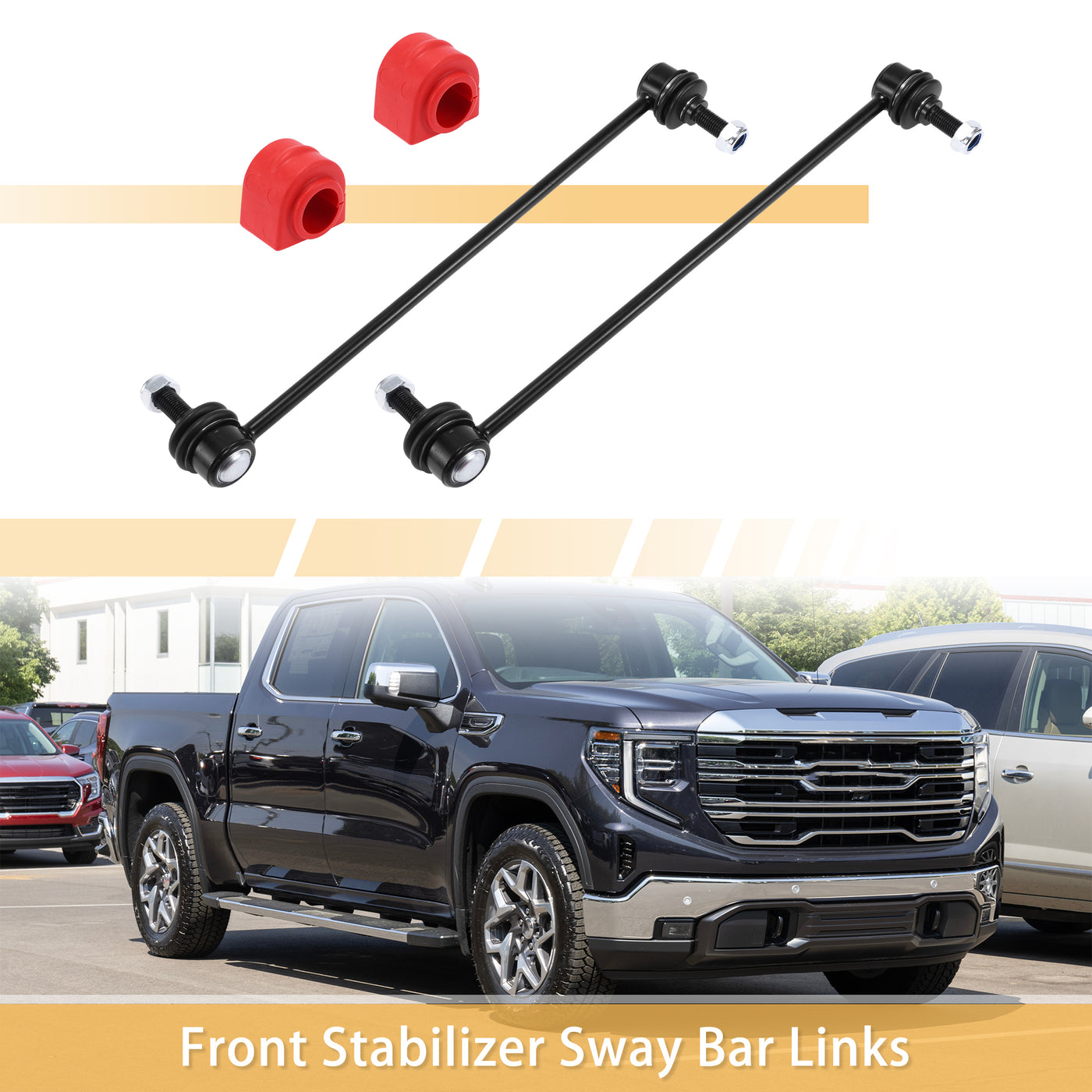 X AUTOHAUX 1 Set Front Sway Bar Links Stabilizer Link Kit with Bushing for GMC Acadia for Chevrolet Traverse Suspension Kit No.K750155/20905104/15905569/15837427