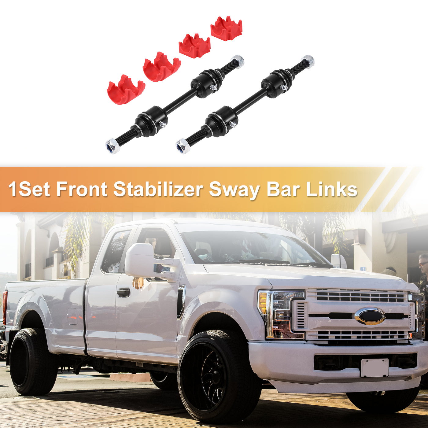 X AUTOHAUX 1 Set Front Sway Bar Links Stabilizer Link Kit with Bushing for Ford F-150 2011-2012 for Ford F-150 2009-2020 Suspension Kit No.K750362/9L3Z5K483D