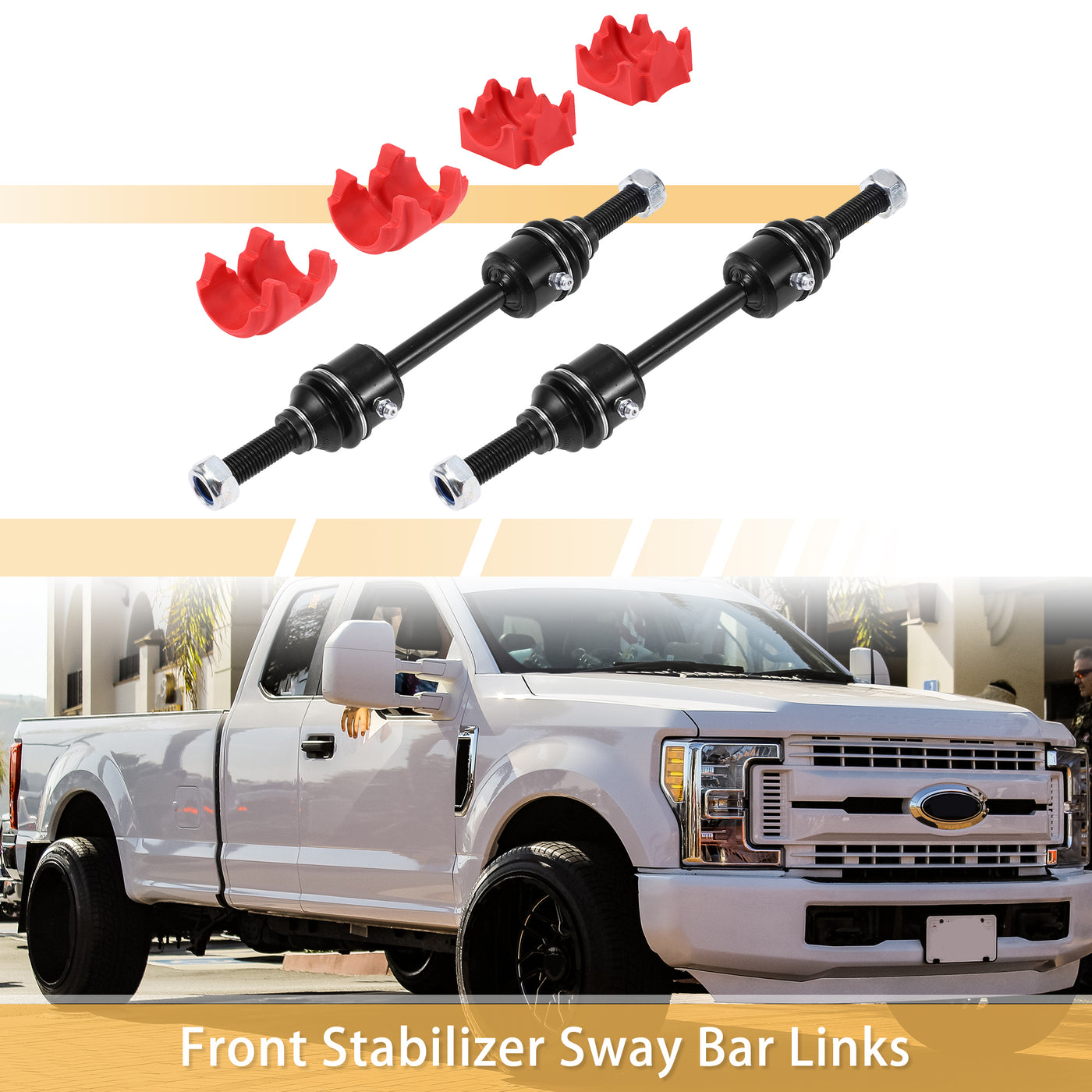 X AUTOHAUX 1 Set Front Sway Bar Links Stabilizer Link Kit with Bushing for Ford F-150 2011-2012 for Ford F-150 2009-2020 Suspension Kit No.K750362/9L3Z5K483D