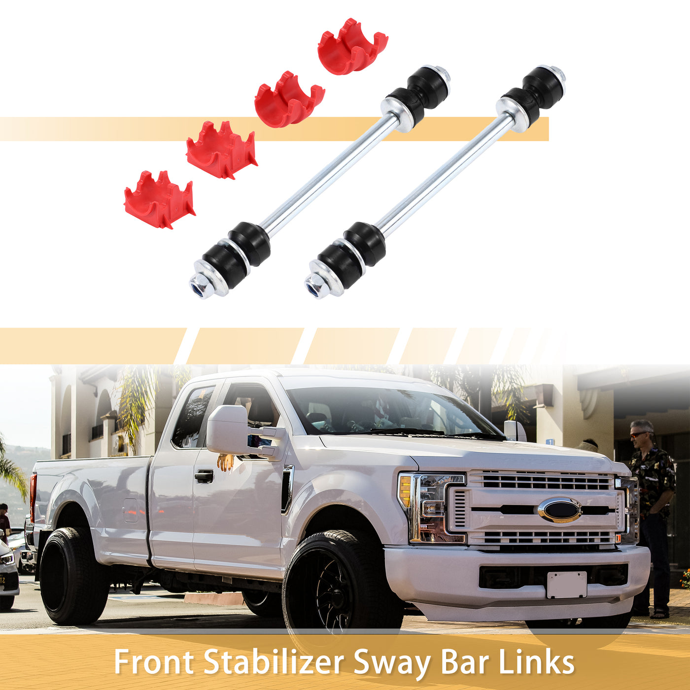 X AUTOHAUX 1 Set Front Sway Bar Links Stabilizer Link Kit with Bushing for Ford Explorer 2006-2010 Suspension Kit No.K7275/K200520