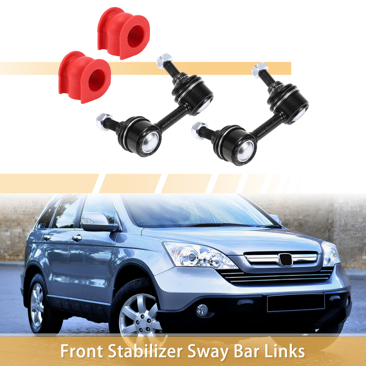 X AUTOHAUX 1 Set Front Sway Bar Links Stabilizer Link Kit with Bushing for Honda Accord 1998-2002 Suspension Kit No.51306S84A01/51320S84A01