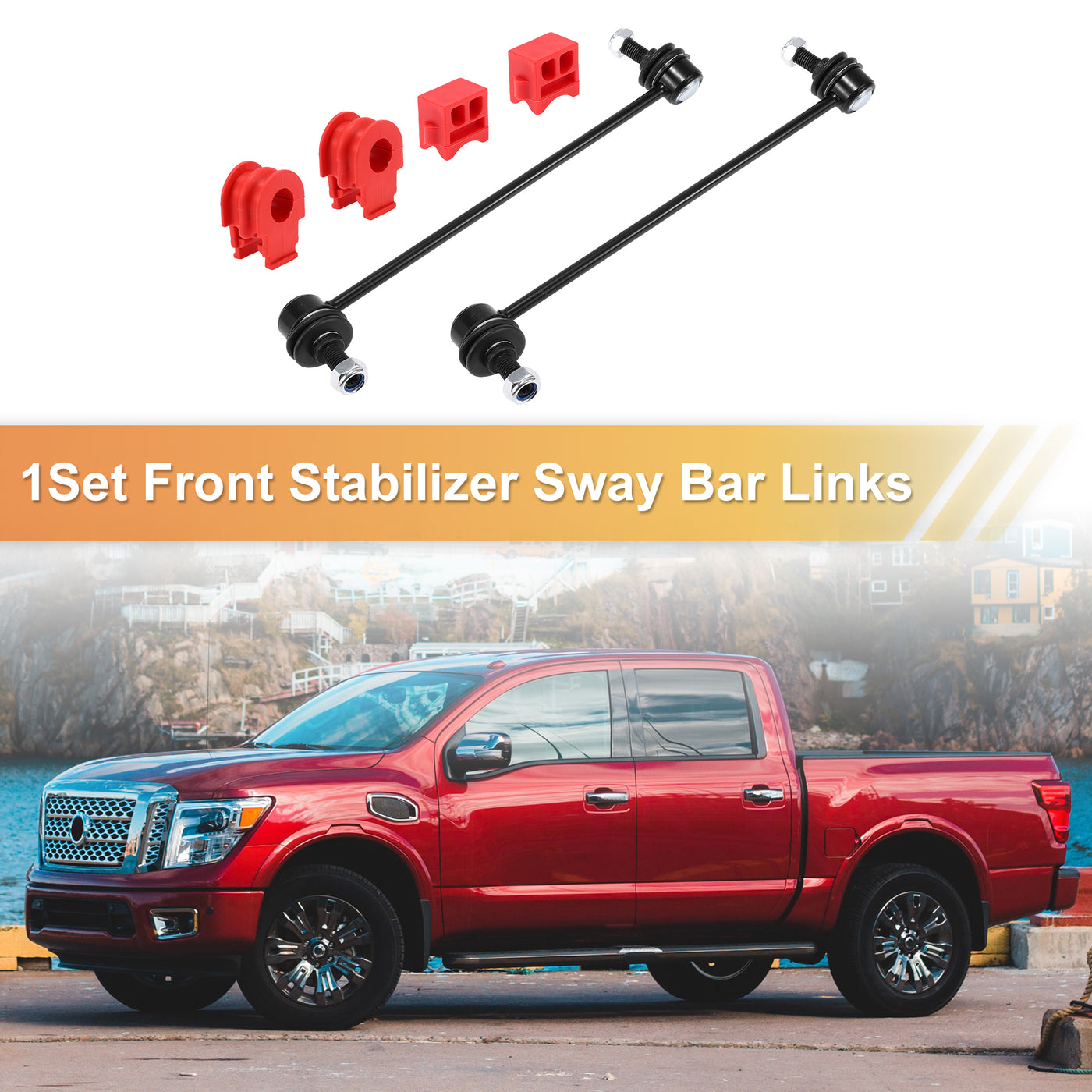 X AUTOHAUX 1 Set Front Sway Bar Links Stabilizer Link Kit with Bushing for Nissan Rogue 2008-2013 Suspension Kit No.54618JA000/54668JA000/54613JG03A