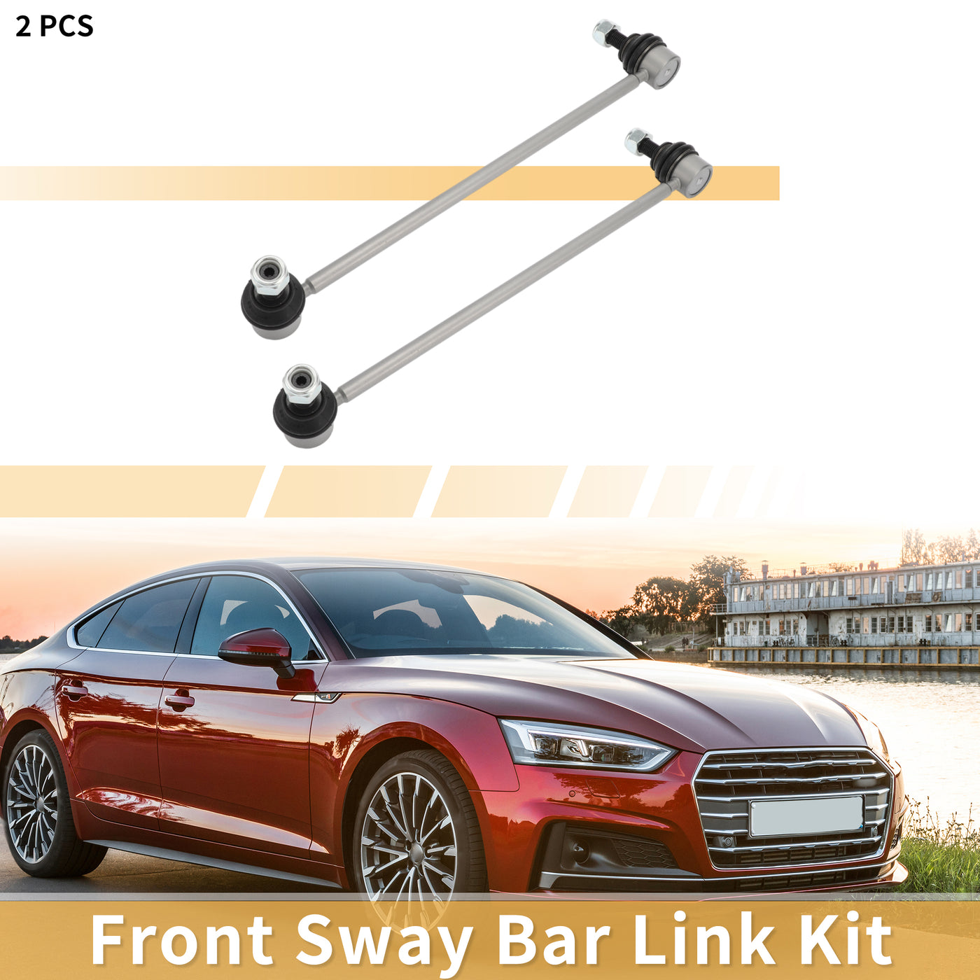 X AUTOHAUX 2pcs Front Sway Bar Links Stabilizer Link Kit for Audi A3 Q3 TT for Skoda Octavia for Seat Leon Suspension Kit No.5Q0411315/102810