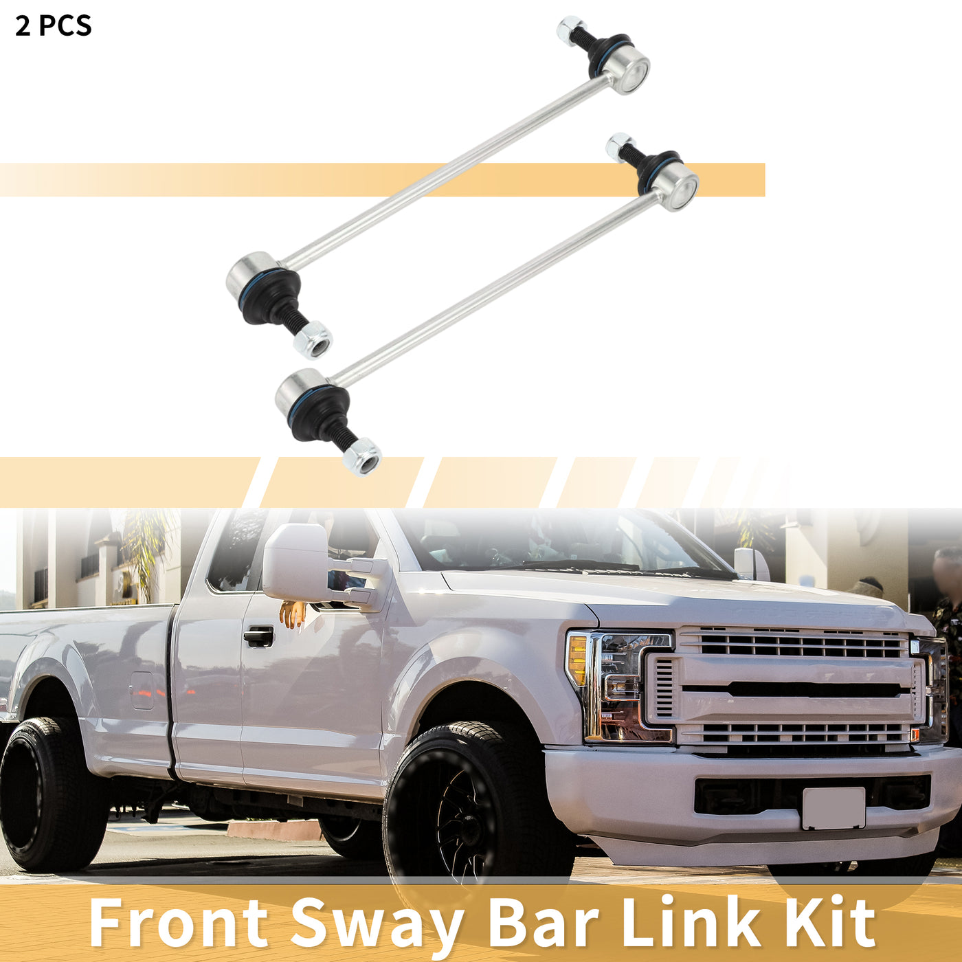 X AUTOHAUX 2pcs Front Sway Bar Links Stabilizer Link Kit for Ford Fiesta 2010-2023 Suspension Kit No.1513343/1745924/1790310/1905043/2069658/8V513B438AB