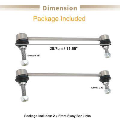 Harfington 2pcs Front Sway Bar Links Stabilizer Link Kit for Mini Cooper Suspension Kit No.33506772789/33506781133/33551507999