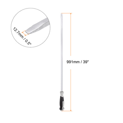 Harfington Slotted Screwdriver 12.7mm Flat Head Impact Demolition Driver W 32" Shank