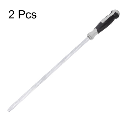 Harfington 2pcs Slotted Screwdriver 12.7mm Flat Head Impact Demolition Driver W 20" Shank