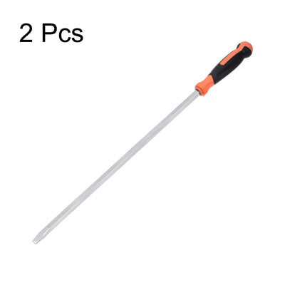 Harfington 2pcs Slotted Screwdriver 12mm Flat Head Impact Demolition Driver W 24" Handle