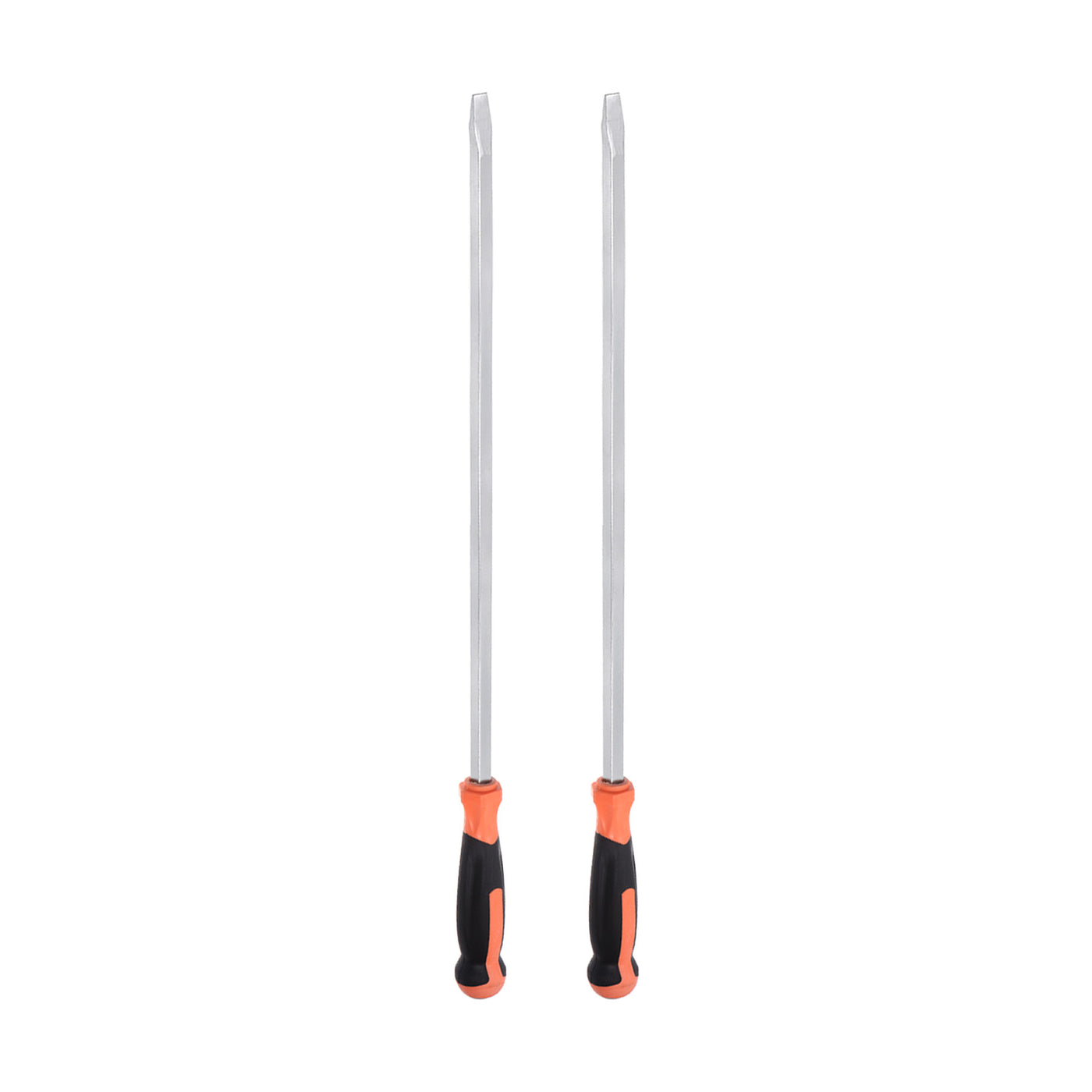 Harfington 2pcs Slotted Screwdriver 12mm Flat Head Impact Demolition Driver W 24" Handle