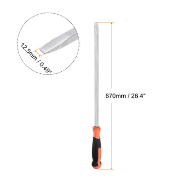 Harfington 3pcs Slotted Screwdriver 12.5mm Flat Head Impact Demolition Driver W 20" Handle