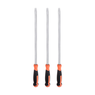 Harfington 3pcs Slotted Screwdriver 12.5mm Flat Head Impact Demolition Driver W 20" Handle