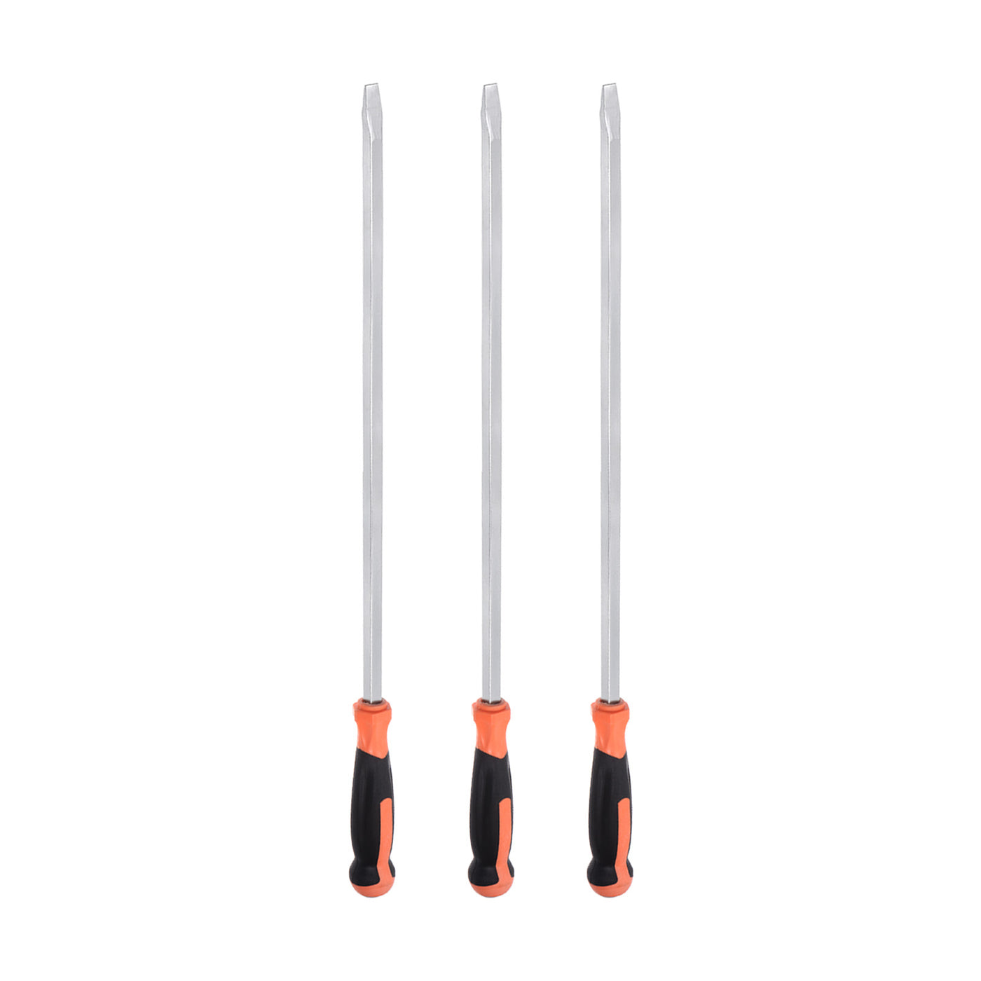 Harfington 3pcs Slotted Screwdriver 12mm Flat Head Impact Demolition Driver W 24" Handle