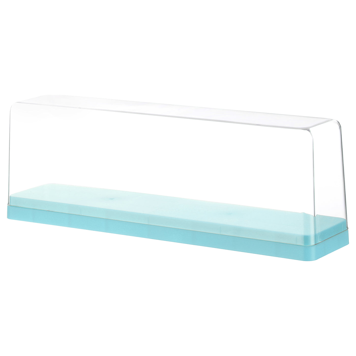 Harfington Green Acrylic Display Case, 14x3x5inch, Doll Storage Box, Assemble Dustproof Storage Organizer Showcase for Collectibles Action Figures