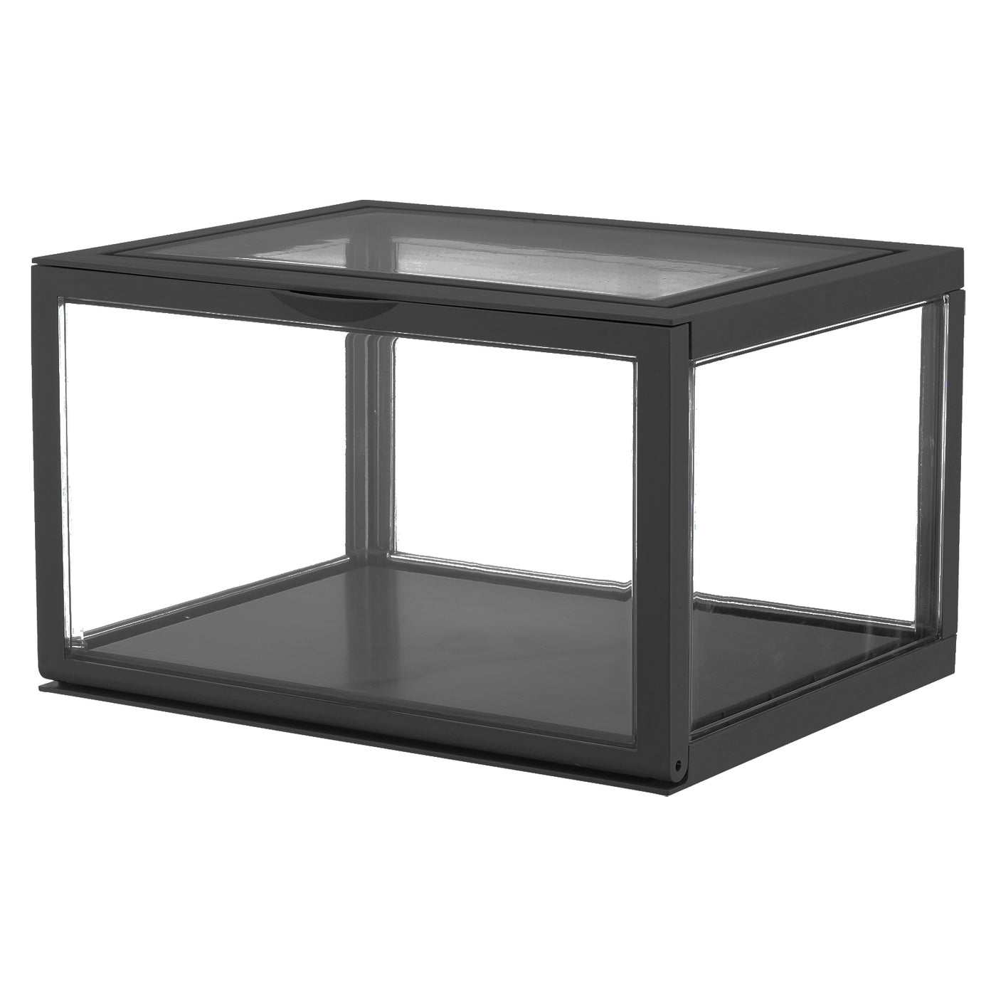 Harfington Schwarze Acryl-Vitrine, 10x8x6 Zoll, Puppen-Aufbewahrungsbox, Montierbare staubdichte Aufbewahrungsorganisator-Vitrine für Sammlerstücke Actionfiguren