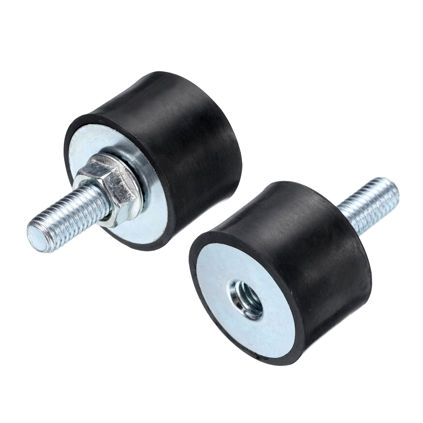 uxcell Uxcell 2pcs M8x23mm Thread Studs Rubber Shock 30x20mm Male Female 2pcs M8 Lock Nuts