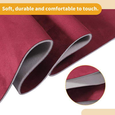 Harfington Headliner Fabric 54" L x 57" W Interior Trim DIY Roof Repair Replacement Suede Fabric Wine Red 1 Pcs