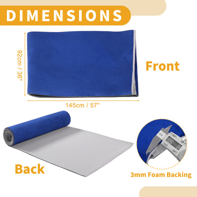 Harfington Headliner Fabric 36" L x 57" W Interior Trim DIY Roof Repair Replacement Suede Fabric Blue 1 Pcs