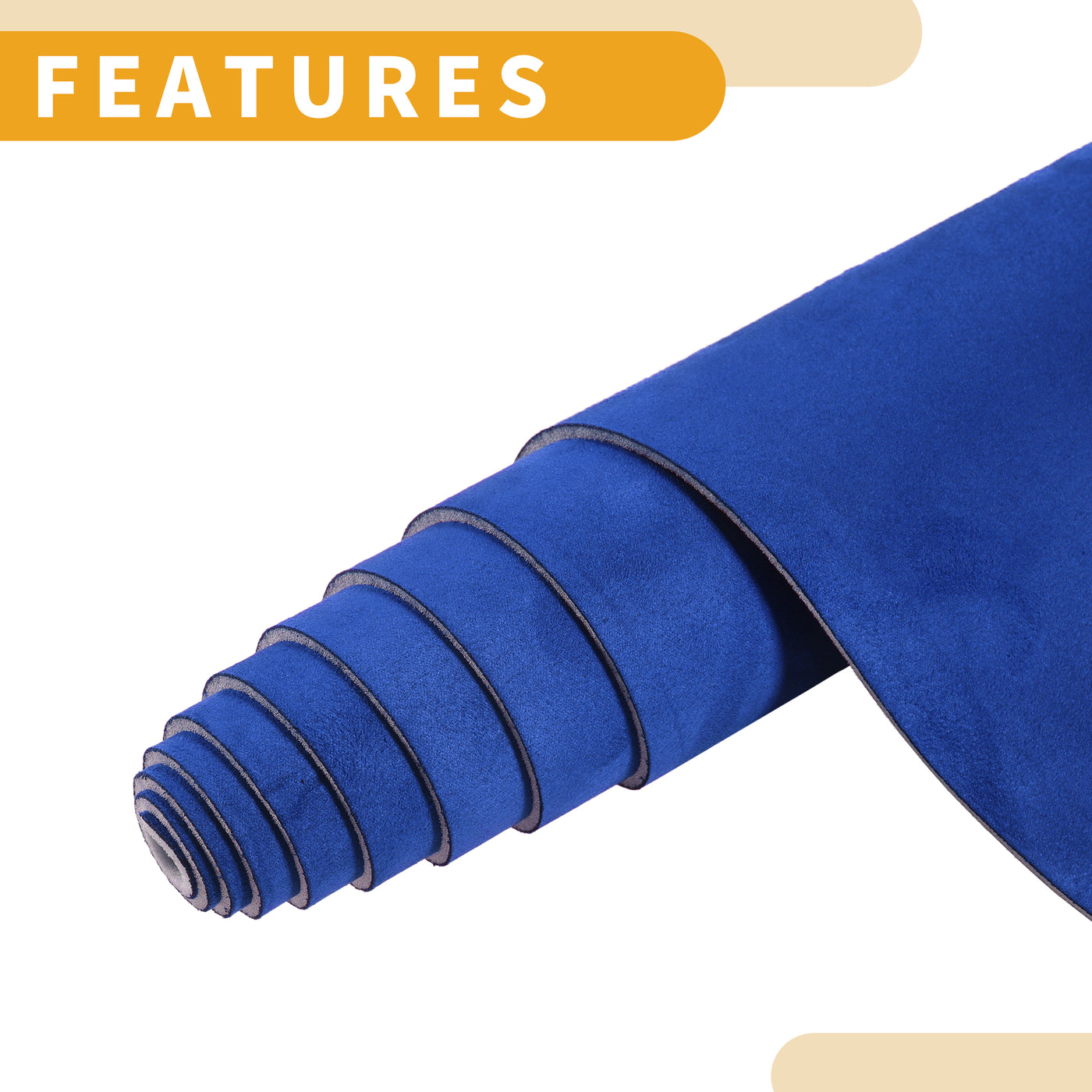 Partuto Headliner Fabric 36" L x 57" W Interior Trim DIY Roof Repair Replacement Suede Fabric Blue 1 Pcs