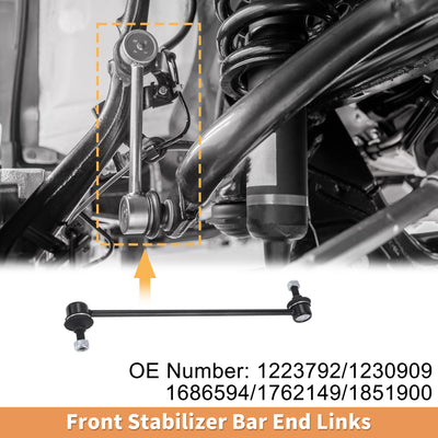 Harfington 2pcs Front Sway Bar Links Stabilizer Link Kit for Ford Focus 2006-2020 Suspension Kit No.1223792/1230909/1686594/1762149/1851900