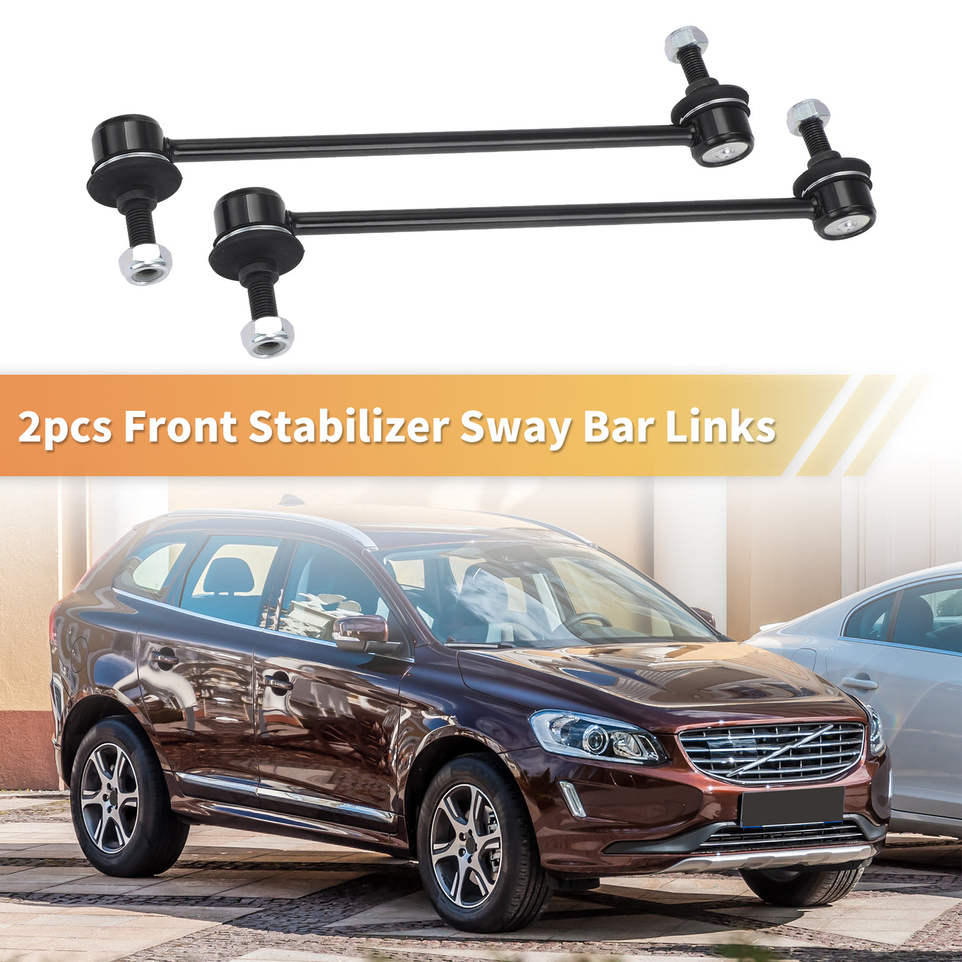 X AUTOHAUX 2pcs Front Sway Bar Links Stabilizer Link Kit for Ford Grand C-Max Transit Connect Kuga Suspension Kit No.8V513B438BA