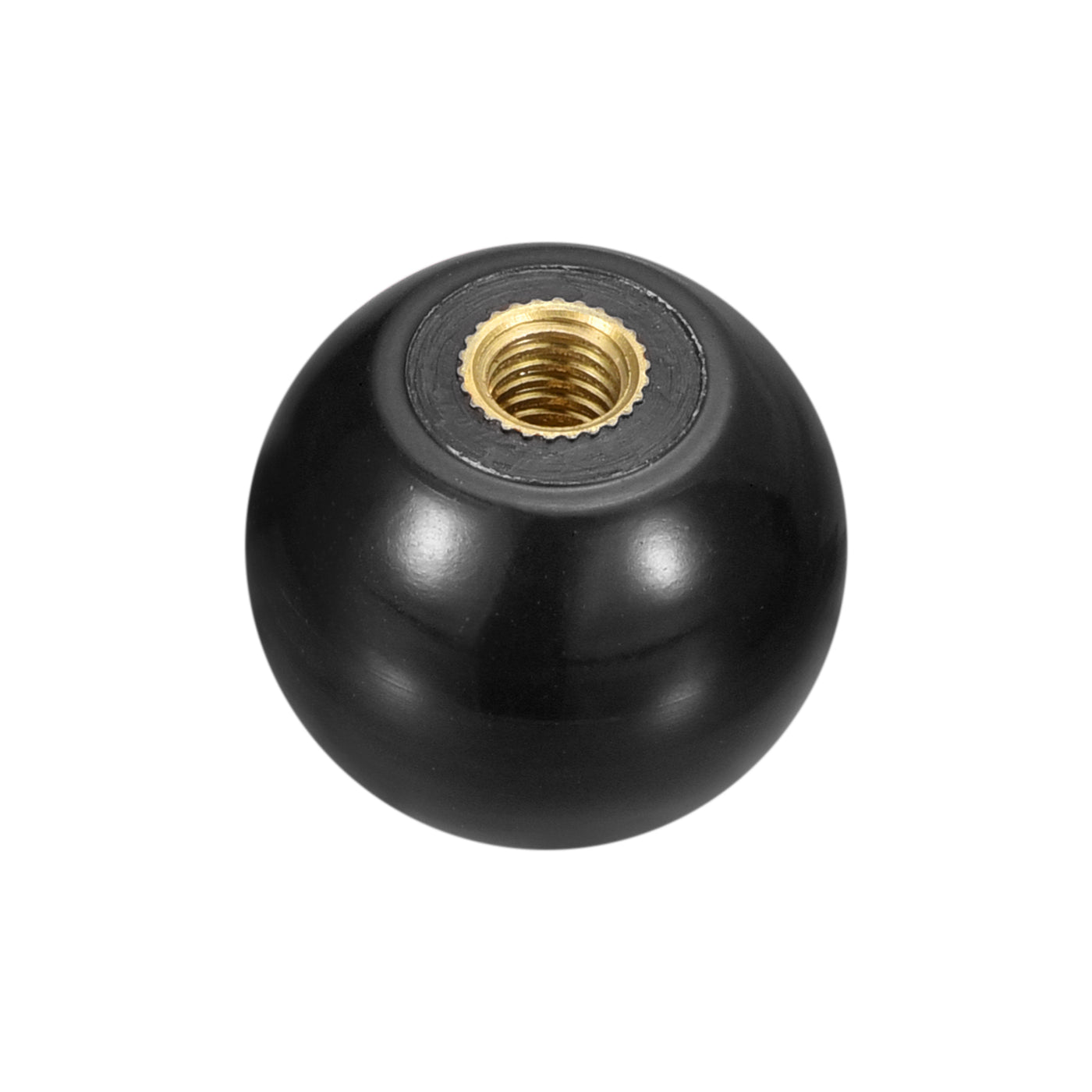 uxcell Uxcell M5 Copper Thread 25mm Dia Threaded Ball Knobs for Machine Handle, Black