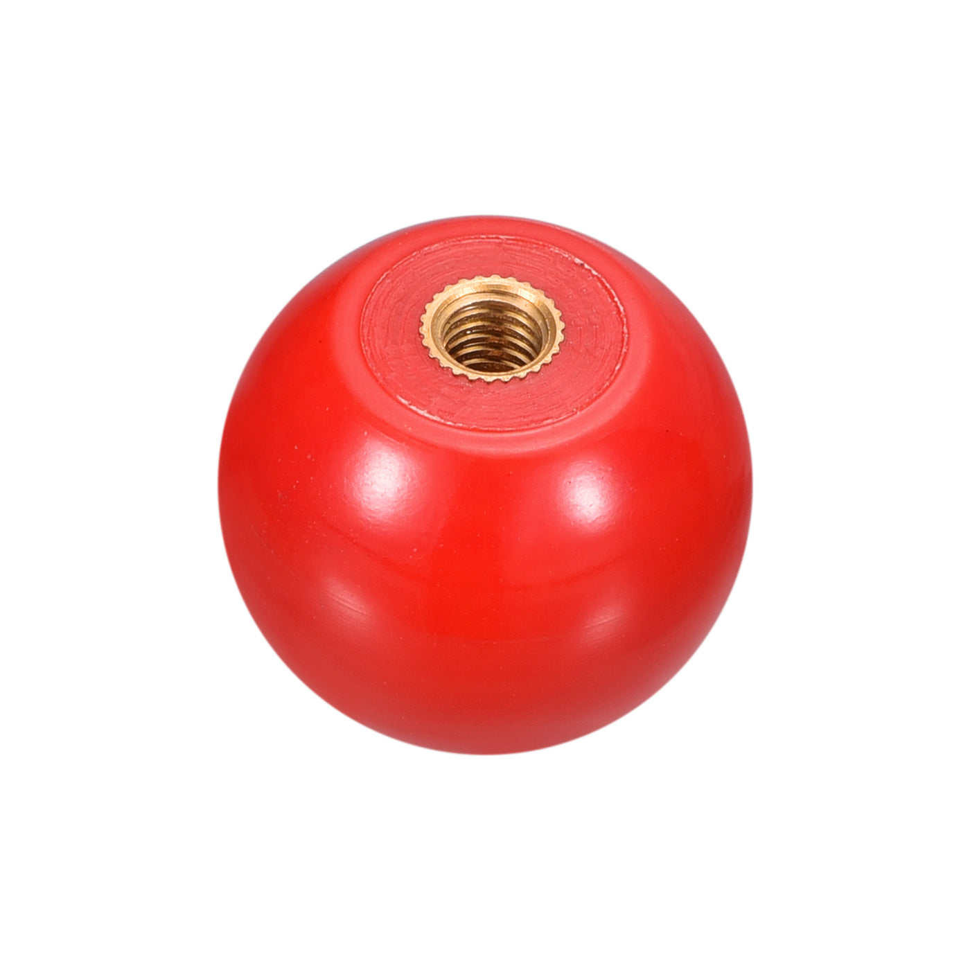 uxcell Uxcell M5 Copper Thread 25mm Dia Threaded Ball Knobs for Machine Handle, Red