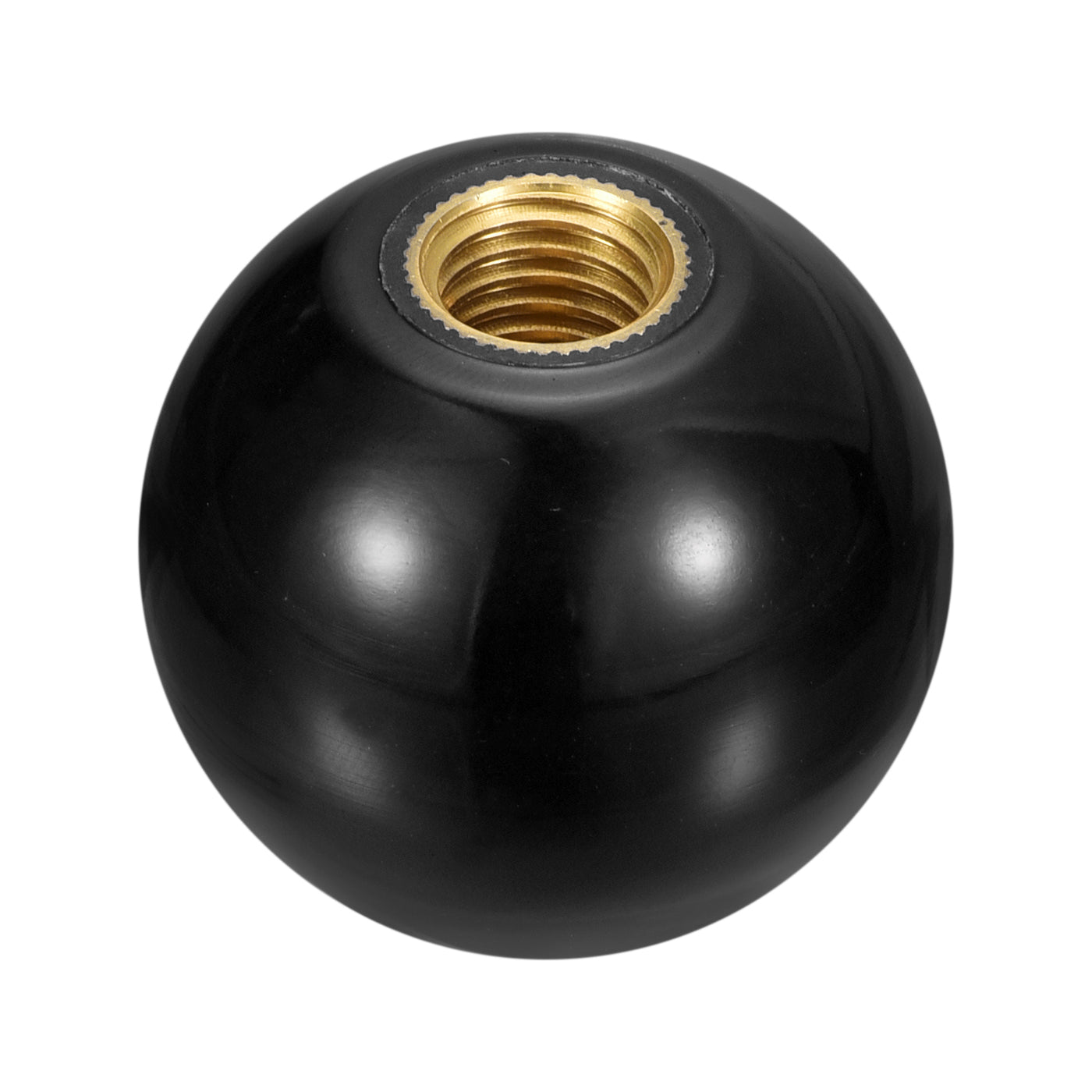 uxcell Uxcell M12 Copper Thread 40mm Dia Threaded Ball Knobs for Machine Handle, Black