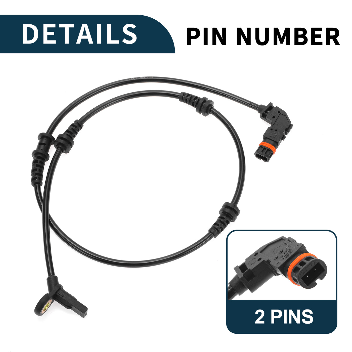 TUCKBOLD ABS Wheel Speed Sensor for Mercedes-Benz R320 Durable No.A2514404937 | Front Left ABS Speed Sensor 2 Pcs for Mercedes-Benz R350 R500