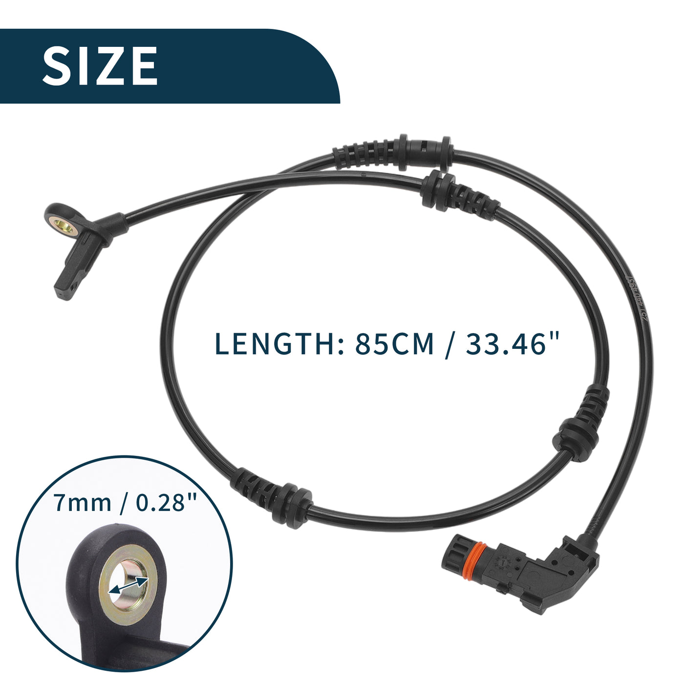 TUCKBOLD ABS Wheel Speed Sensor for Mercedes-Benz R320 Durable No.A2514404937 | Front Left ABS Speed Sensor 2 Pcs for Mercedes-Benz R350 R500