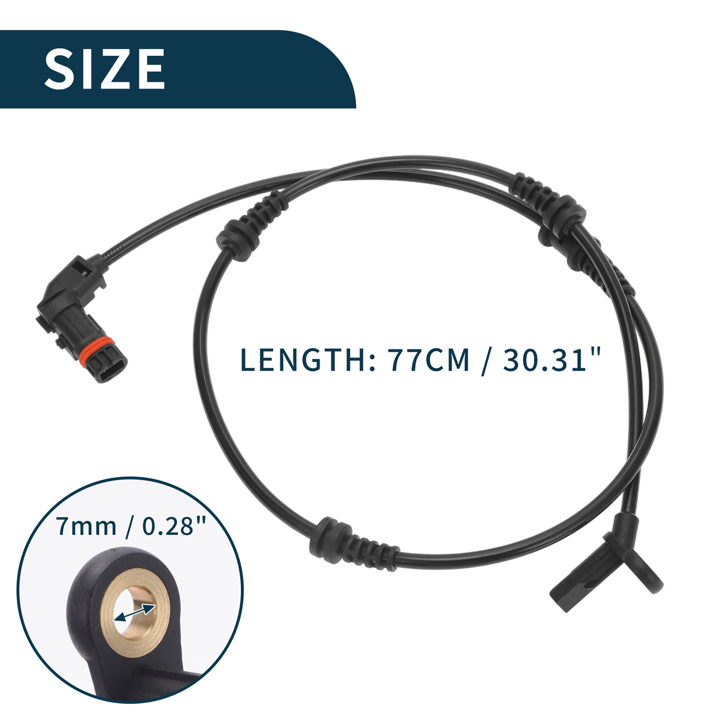 TUCKBOLD ABS Wheel Speed Sensor for Mercedes-Benz R320 Durable No.A2519055700 | Front Left ABS Speed Sensor 2 Pcs for Mercedes-Benz R350 R500