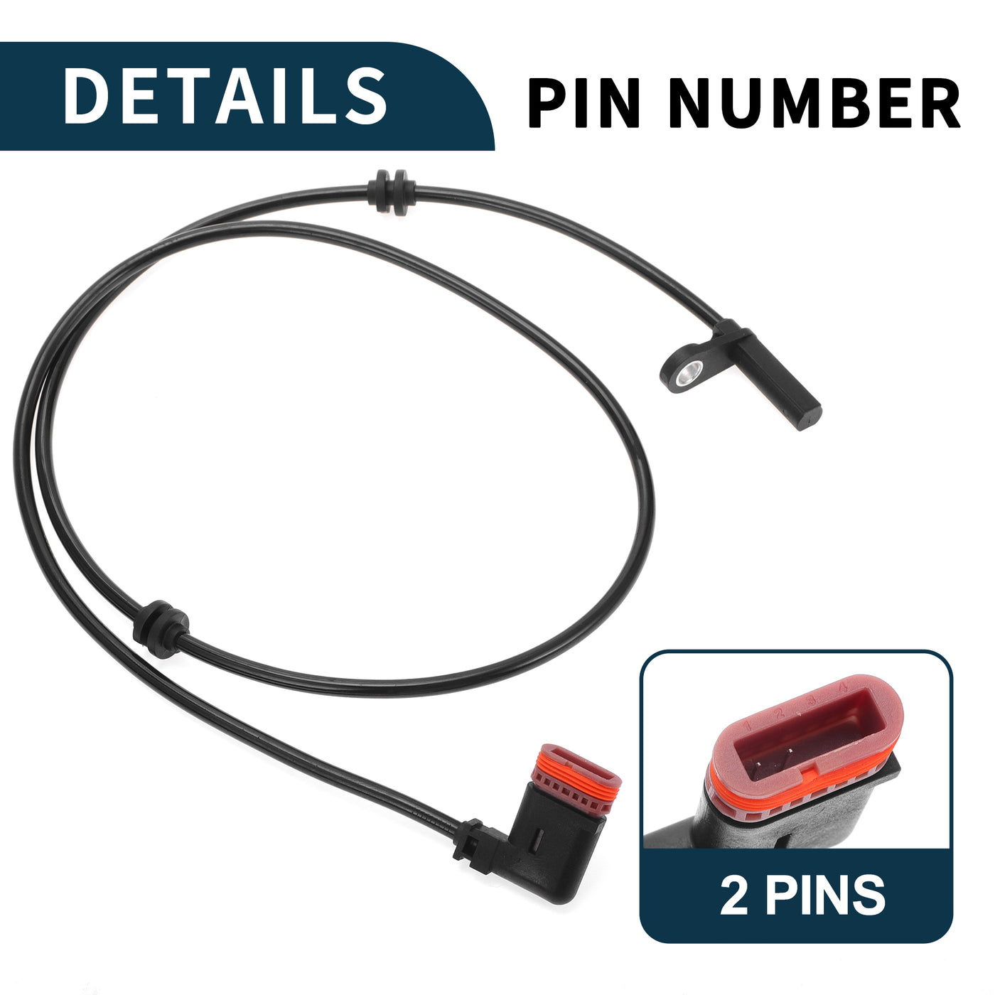 TUCKBOLD ABS Wheel Speed Sensor for Mercedes-Benz C250 Durable No.A2049050100 | Rear Left Right ABS Speed Sensor 2 Pcs for Mercedes-Benz C300 C350 C63 AMG