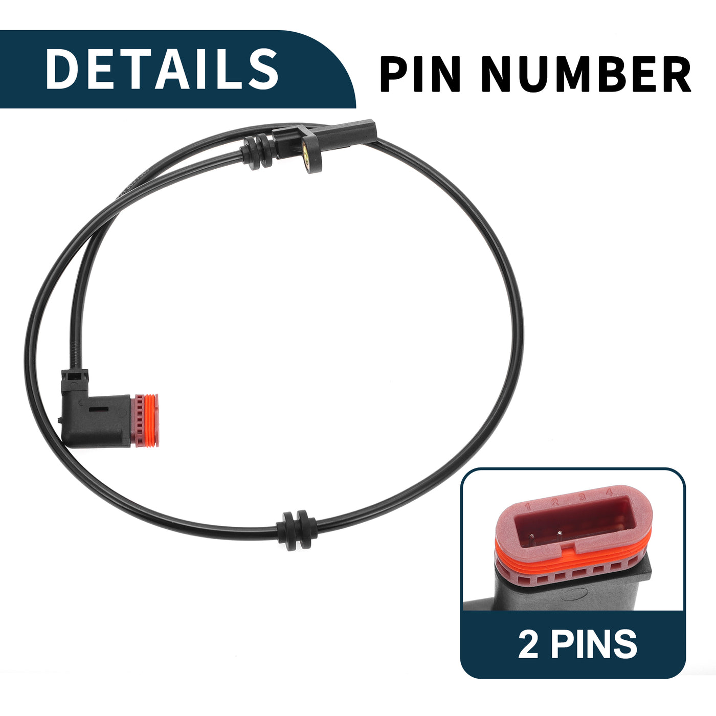 TUCKBOLD ABS-Raddrehzahlsensor für Mercedes-Benz CL550 Langlebig Nr. A2219057300 | Hinten Links Rechts ABS-Drehzahlsensor 1 Stück für Mercedes-Benz CL600 S550 S600.&#10;&#10;