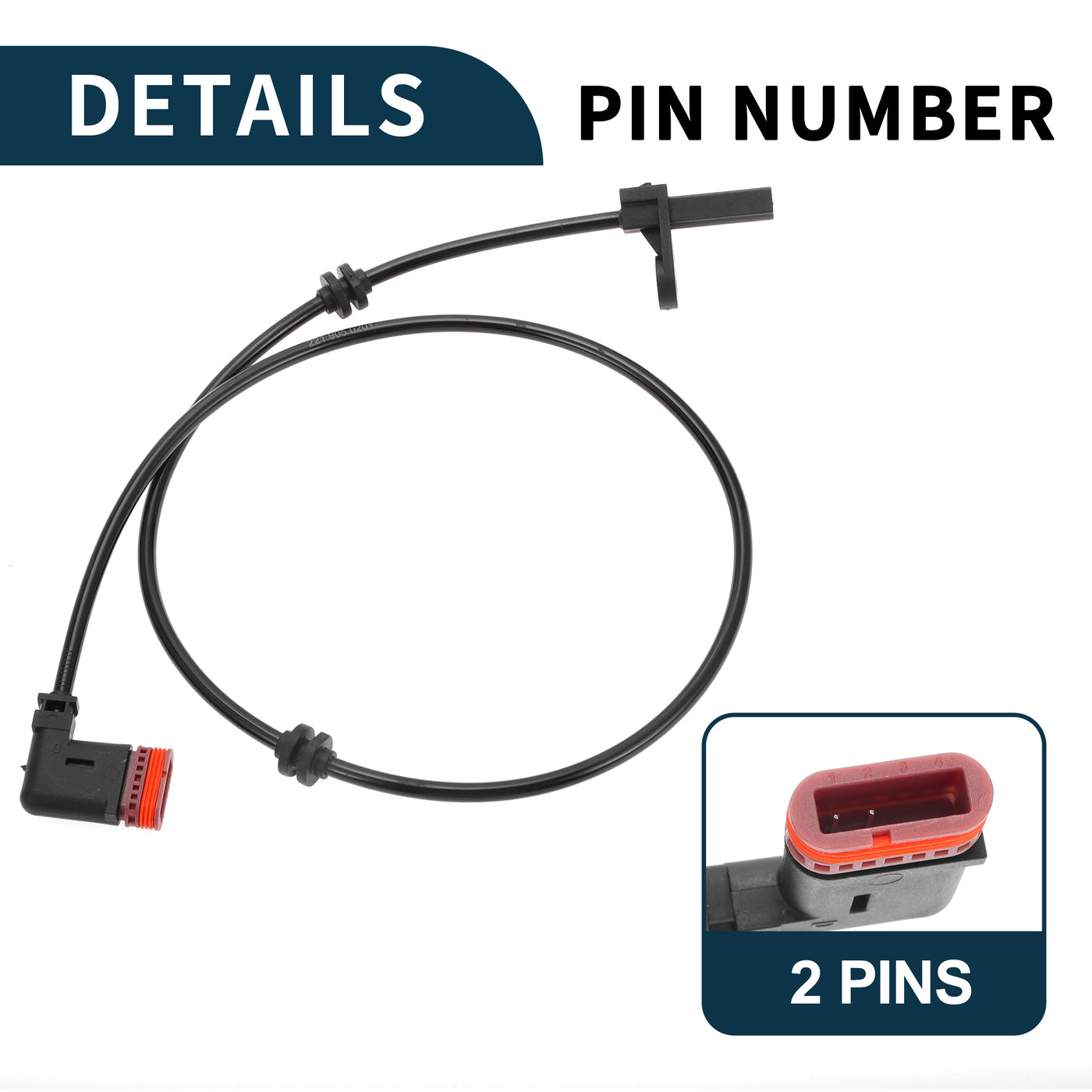 TUCKBOLD ABS Wheel Speed Sensor for Mercedes-Benz CL550 Durable No.A2219050201 | Rear Left Right ABS Speed Sensor 1 Pcs for Mercedes-Benz CL600 S350 S400