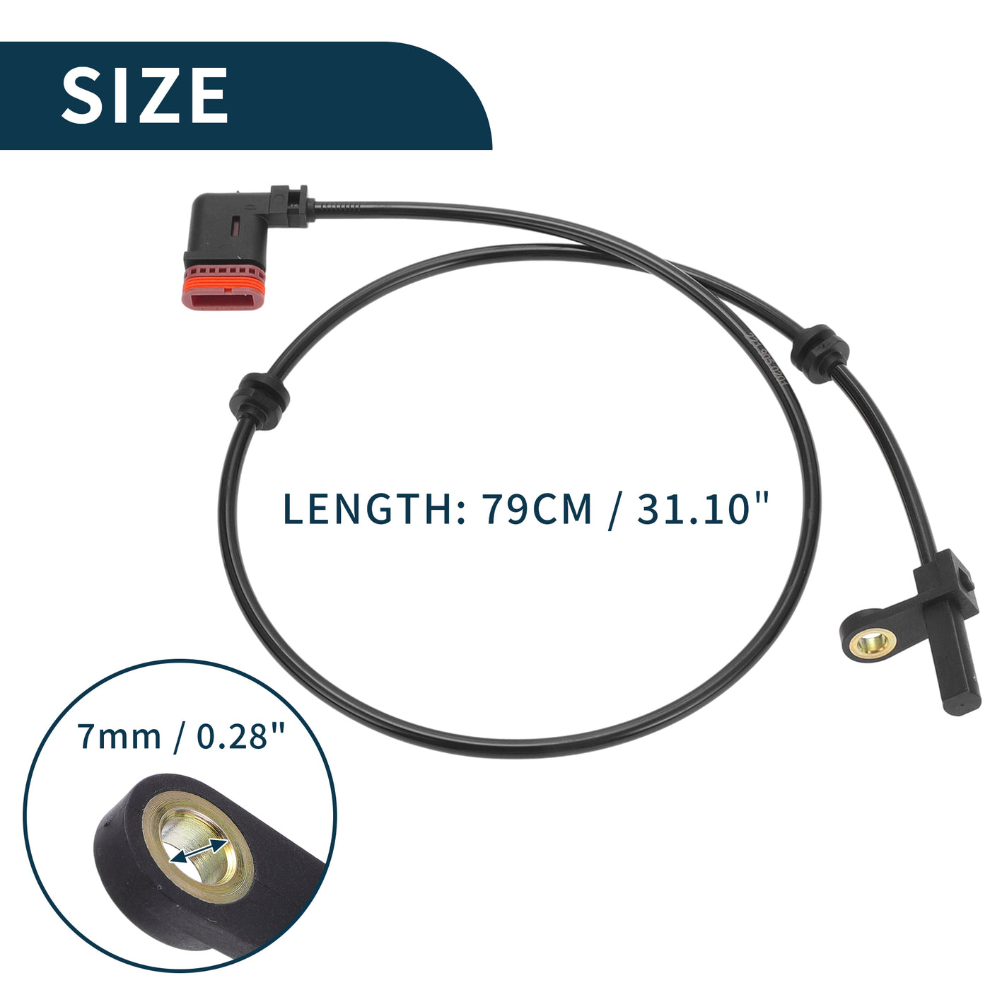 TUCKBOLD ABS Wheel Speed Sensor for Mercedes-Benz CL550 Durable No.A2219050201 | Rear Left Right ABS Speed Sensor 1 Pcs for Mercedes-Benz CL600 S350 S400