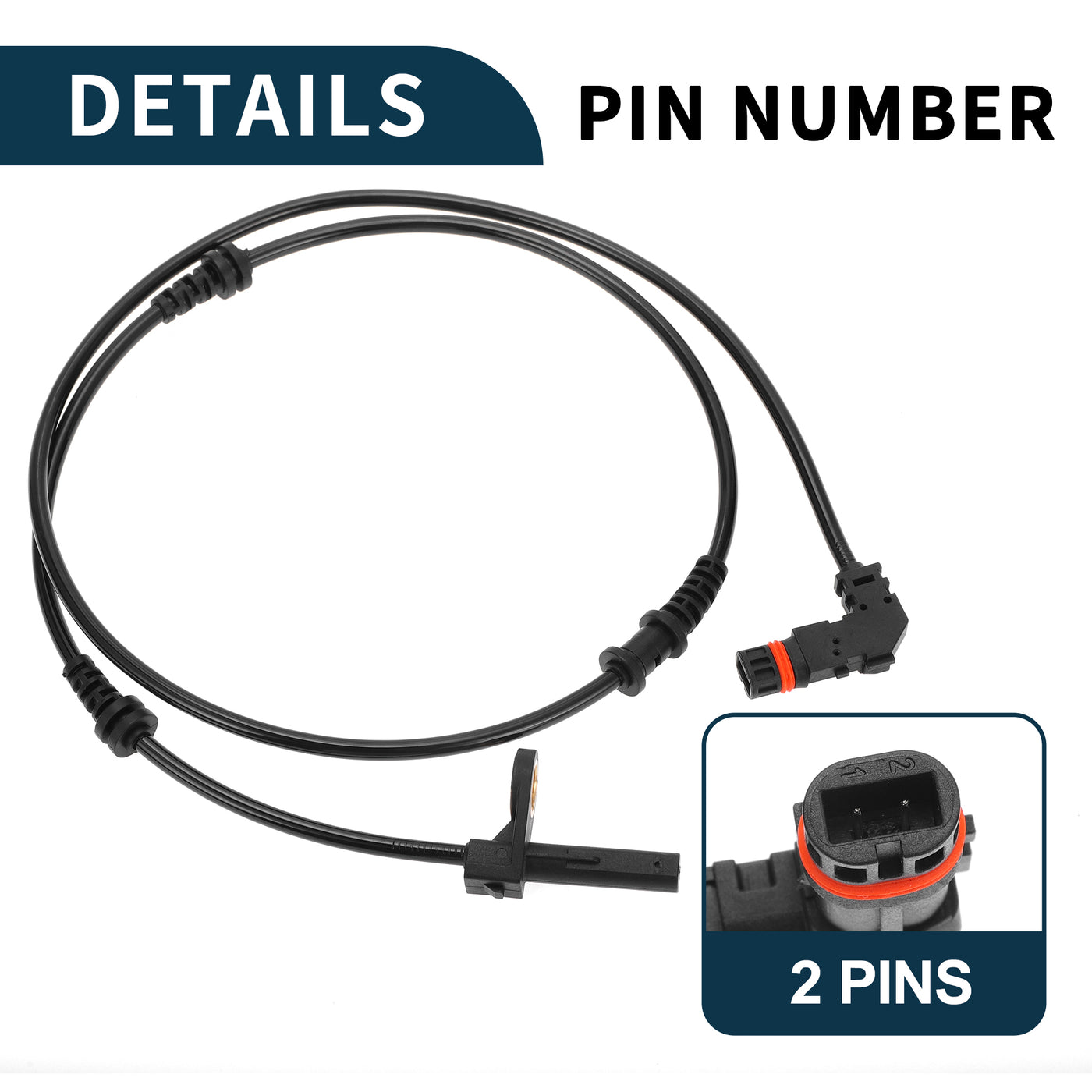 TUCKBOLD ABS Wheel Speed Sensor for Mercedes-Benz CL550 Durable No.A2219057100 | Front Left Right ABS Speed Sensor 1 Pcs for Mercedes-Benz CL600 S550 S600