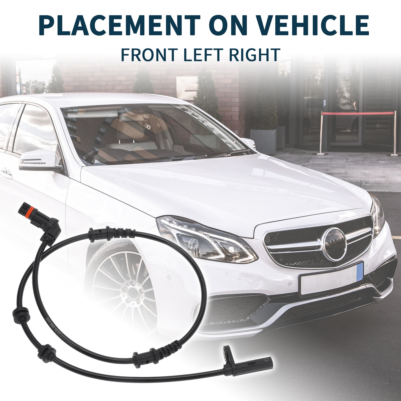 TUCKBOLD ABS Wheel Speed Sensor for Mercedes-Benz C230 Durable No.A2035401217 | Front Left Right ABS Speed Sensor 2 Pcs for Mercedes-Benz C350 C240