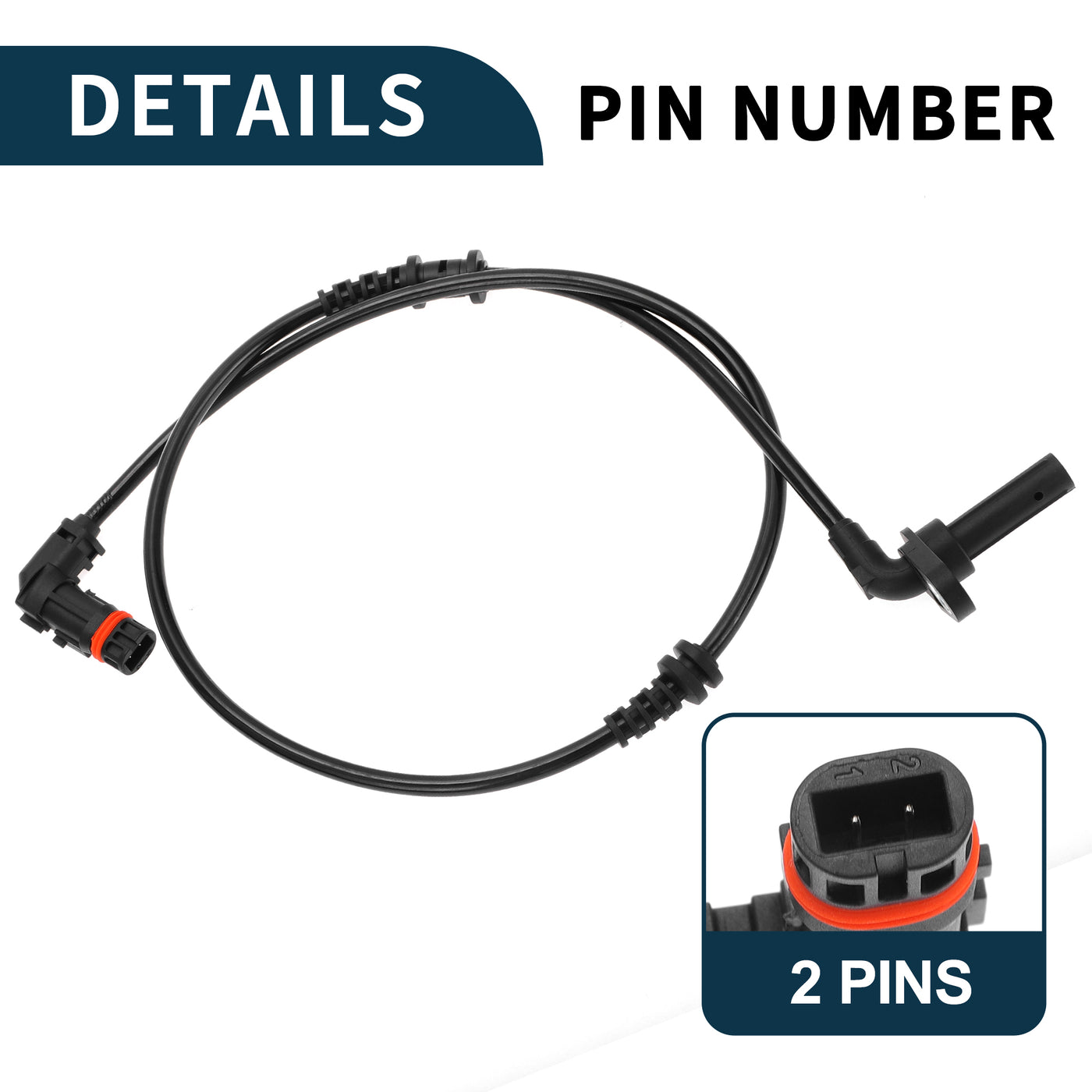 TUCKBOLD ABS Wheel Speed Sensor for Mercedes-Benz CLS550 Durable No.A2129050300 | Front Left Right ABS Speed Sensor 2 Pcs for Mercedes-Benz E350 E400 E550