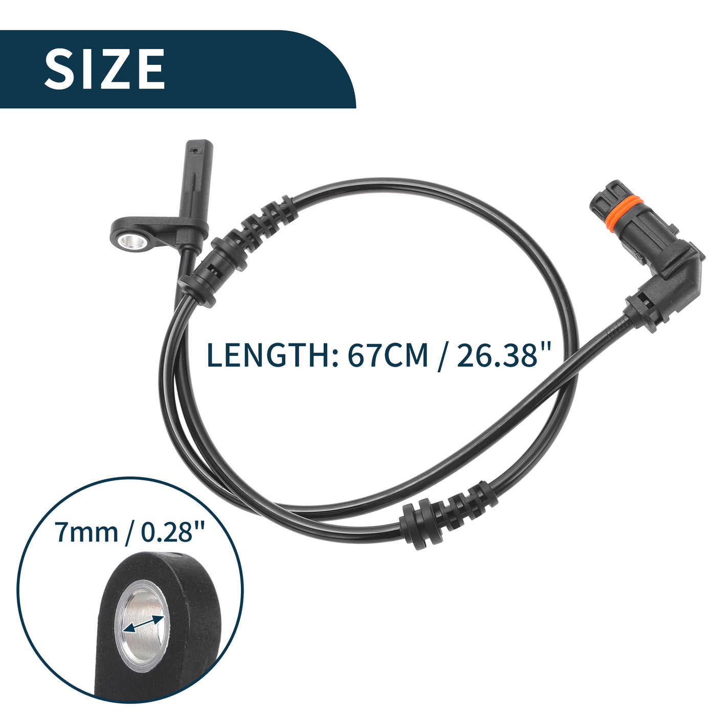 TUCKBOLD ABS Wheel Speed Sensor for Mercedes-Benz SLC300 Durable No.A1729056101 | Front Left Right ABS Speed Sensor 2 Pcs for Mercedes-Benz SLC43 SLK250