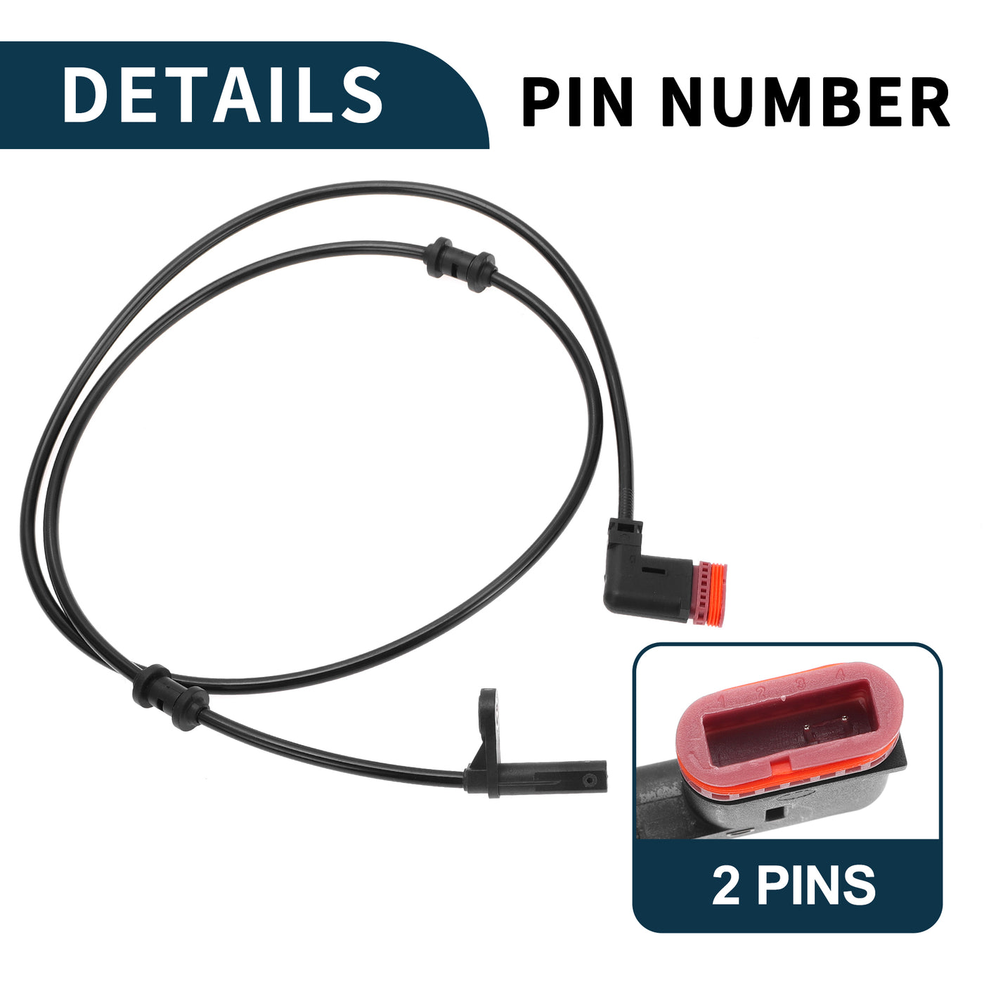 TUCKBOLD ABS Wheel Speed Sensor for Mercedes-Benz SLC300 Durable No.A1725400717 | Rear Right ABS Speed Sensor 1 Pcs for Mercedes-Benz SLC43 SLK250