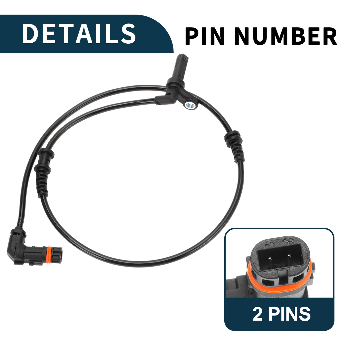 TUCKBOLD ABS Wheel Speed Sensor for Mercedes-Benz E400 Durable No.A2129055905 | Front Left ABS Speed Sensor 1 Pcs