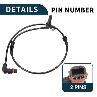 Harfington ABS Wheel Speed Sensor for Mercedes-Benz E400 Durable No.A2129055905 | Front Left ABS Speed Sensor 1 Pcs