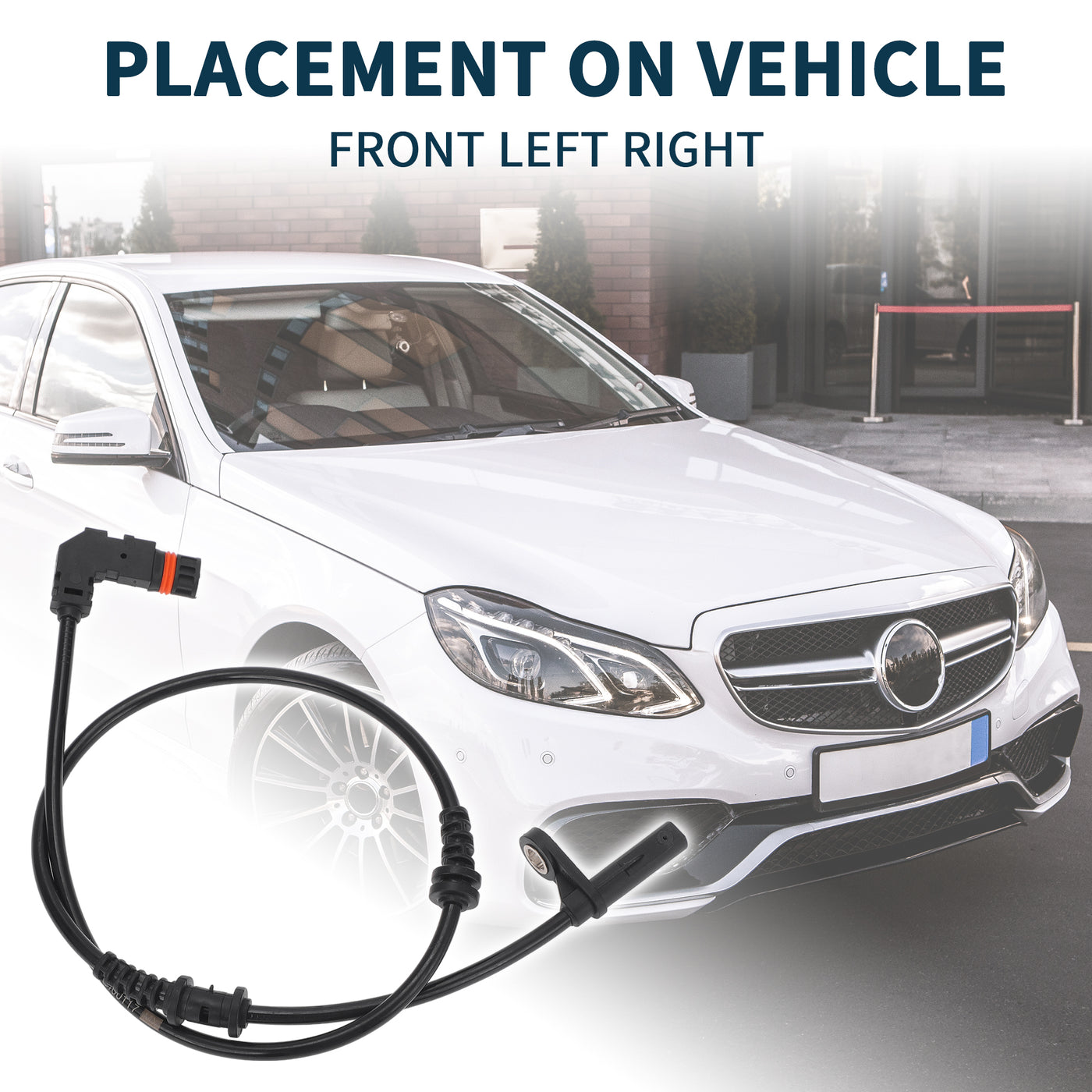 TUCKBOLD ABS Wheel Speed Sensor for Mercedes-Benz C300 Durable No.A2045400117 | Front Left Right ABS Speed Sensor 2 Pcs for Mercedes-Benz C350