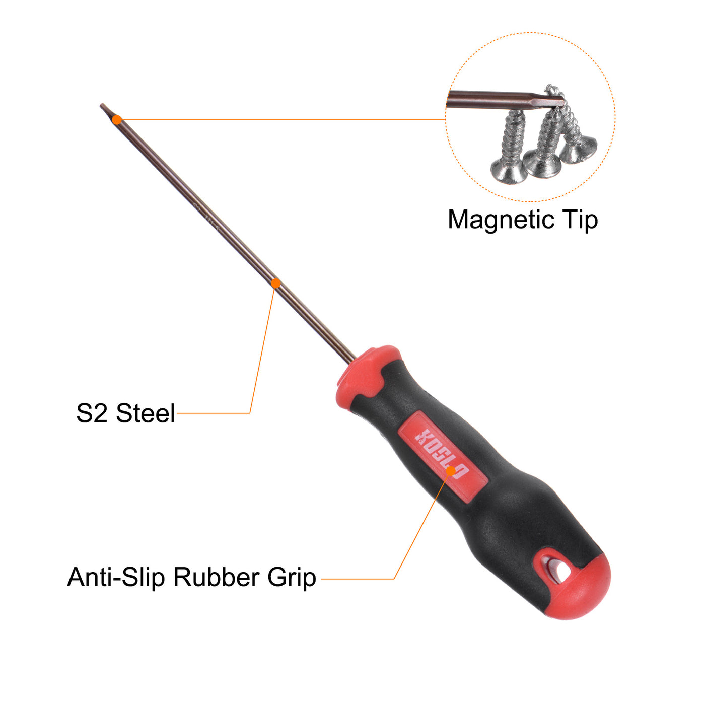 Harfington 2pcs Hex Magnetic Wrench Screwdriver H1.5x100mm Hex Key Metric Driver W Handle