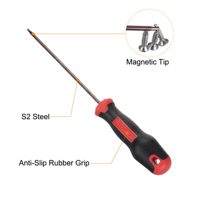 Harfington Hex Magnetic Wrench Screwdriver H2x100mm Hex Key Metric Driver W Handle