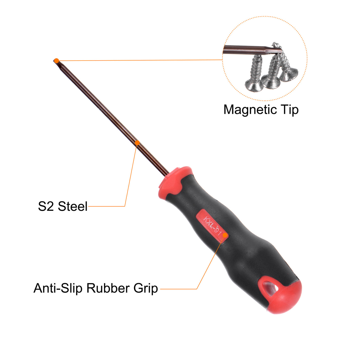 Harfington Hex Magnetic Wrench Screwdriver H3x100mm Hex Key Metric Driver W Handle